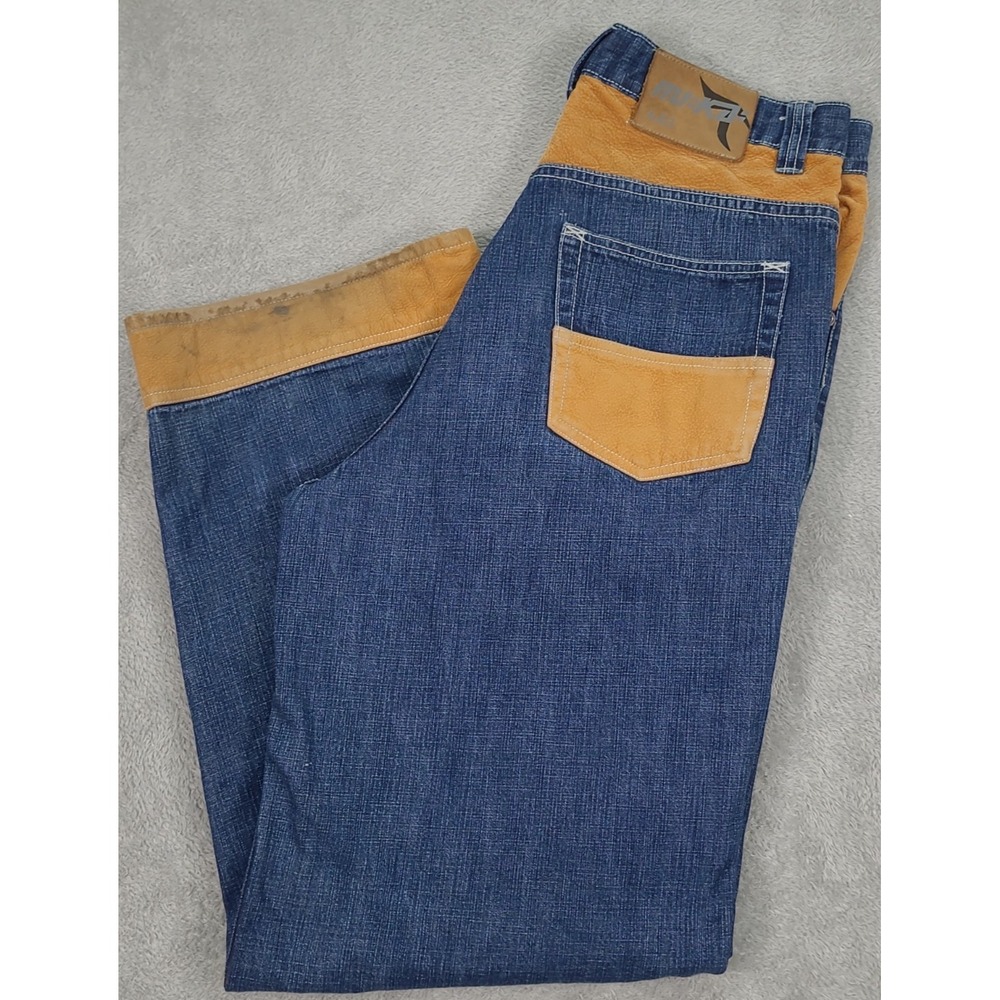 Vintage MU KA Baggy Hip Hop‎ 90 Y2K Blue Jeans Mens 34X31